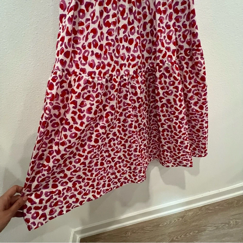 Tucker NYC Silk Blend Women’s Midi Dress White Red Cinched Waist With Pockets M - Picture 11 of 16